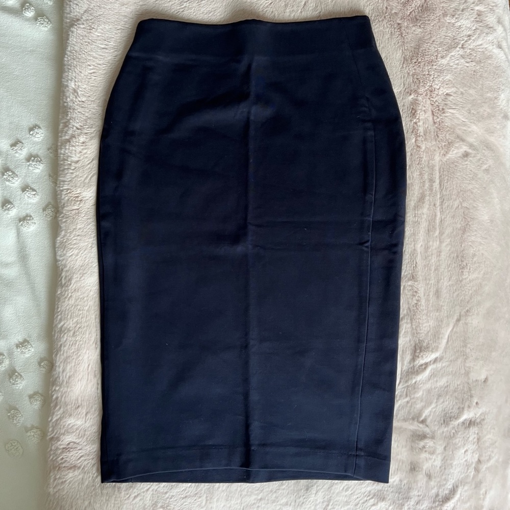 Navy Pencil Skirt